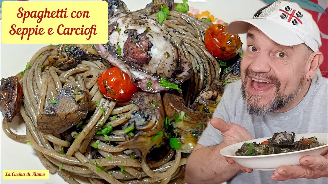Spaghetti con Seppie e Carciofi