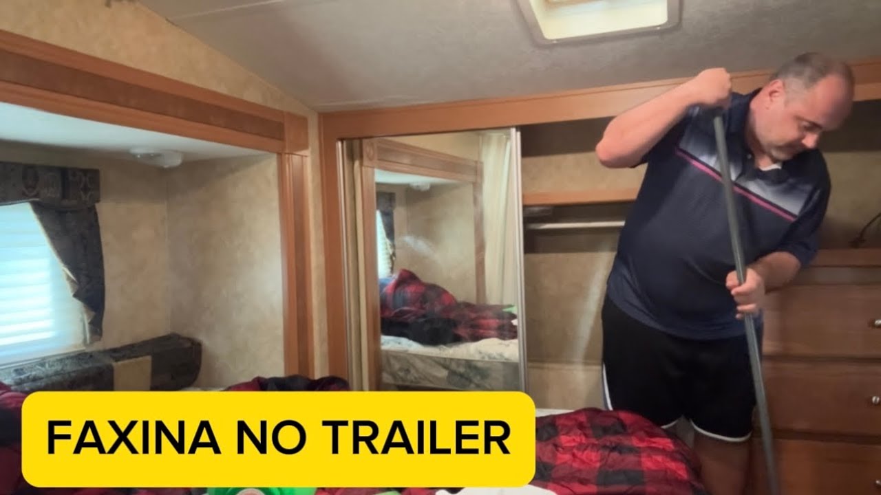 CONSEGUI TERMINAR A LIMPEZA DO MEU TRAILER ( Motorhome). Minha vida nos Estados Unidos.