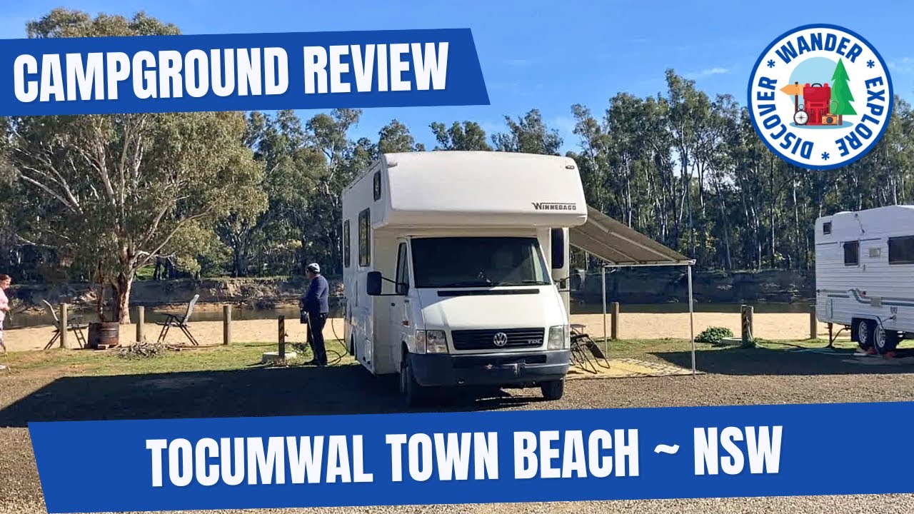🏕️ Tocumwal Town Beach Campground Review ~ Murray River Camping NSW ~ Motorhome & Caravan Camping