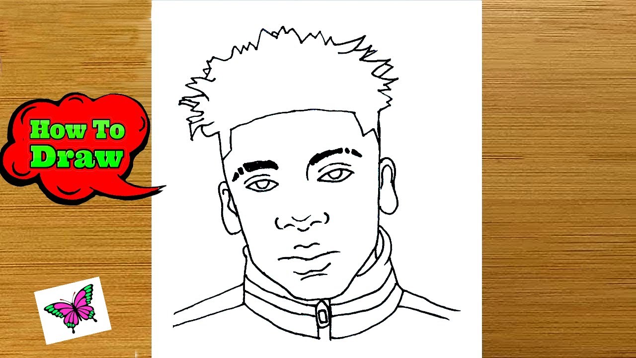 How to Draw Nle Choppa | Nle Choppa Cartoon Drawing