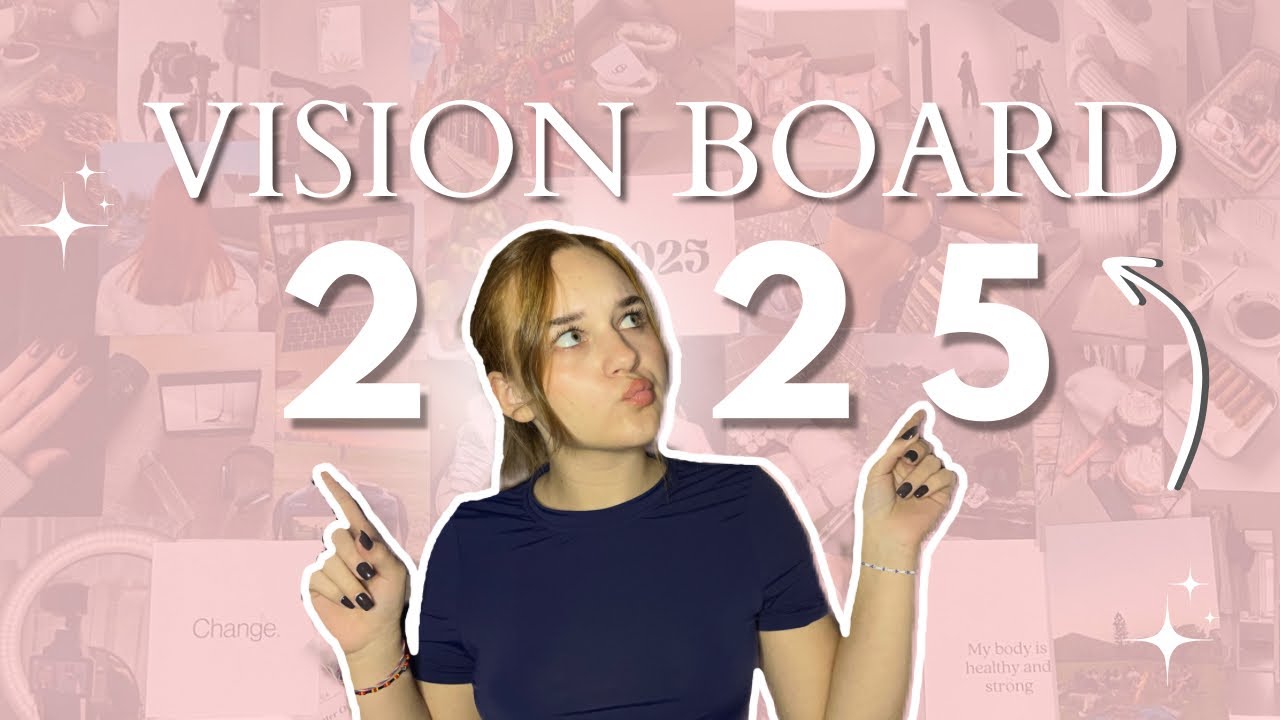 Vytvářím svou VISION BOARD 2025! | CZ | *vůbec mi to nešlo | 🎧✨💗