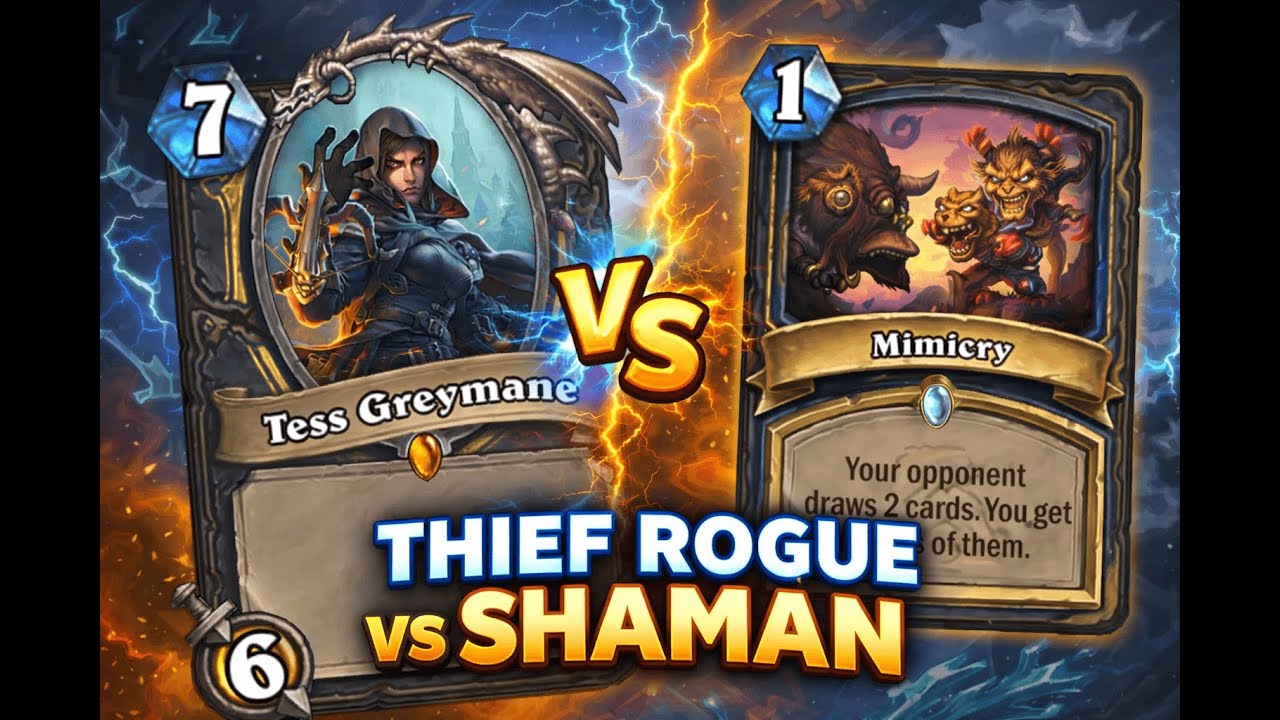 Thief Rogue STEALS Everything! 😈 | Tess Greymane vs Shaman | Hearthstone Gameplay