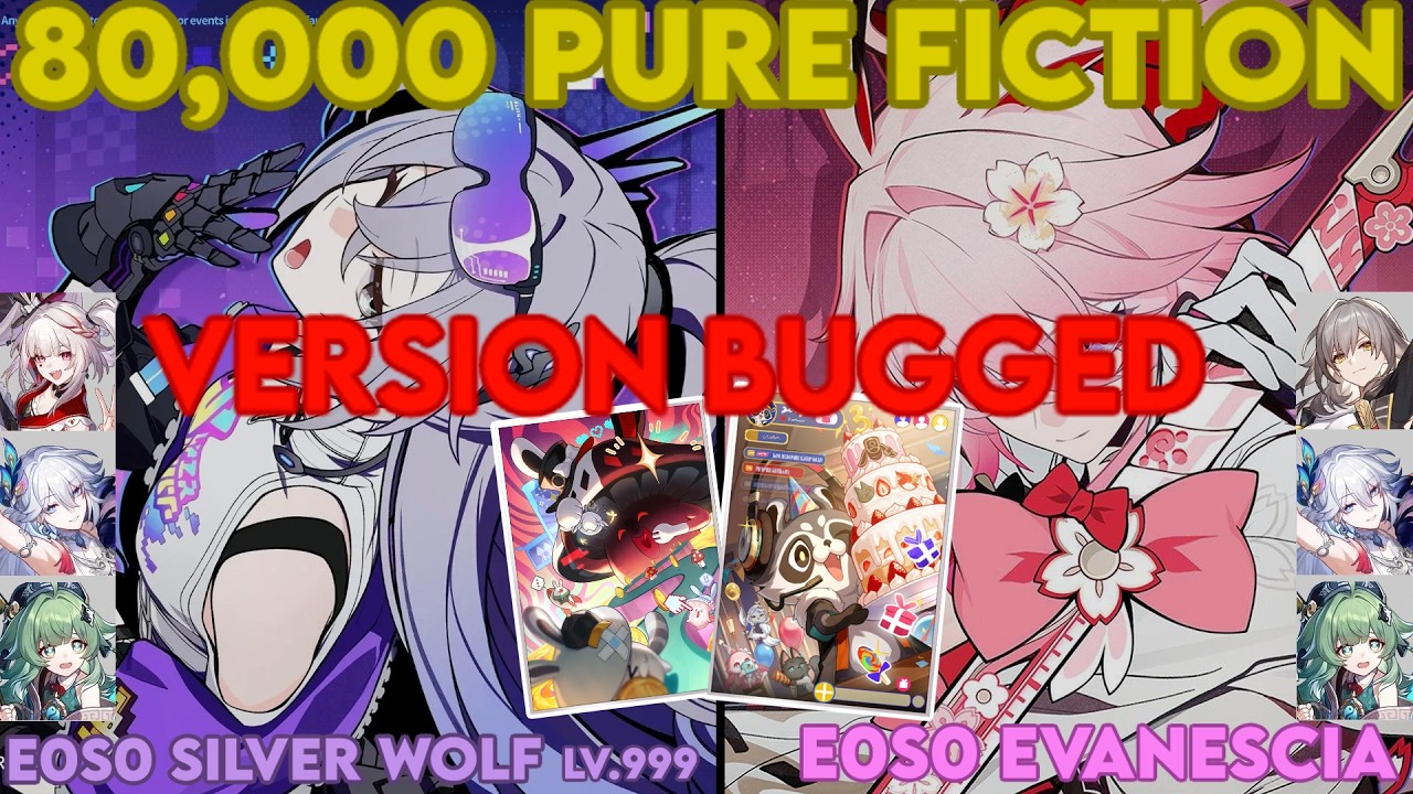 E0S0 Silver Wolf Lv.999 and E0S0 Evanescia with S0 Team Showcase! | 80K Pure Fiction 4.2 | HSR 4.2