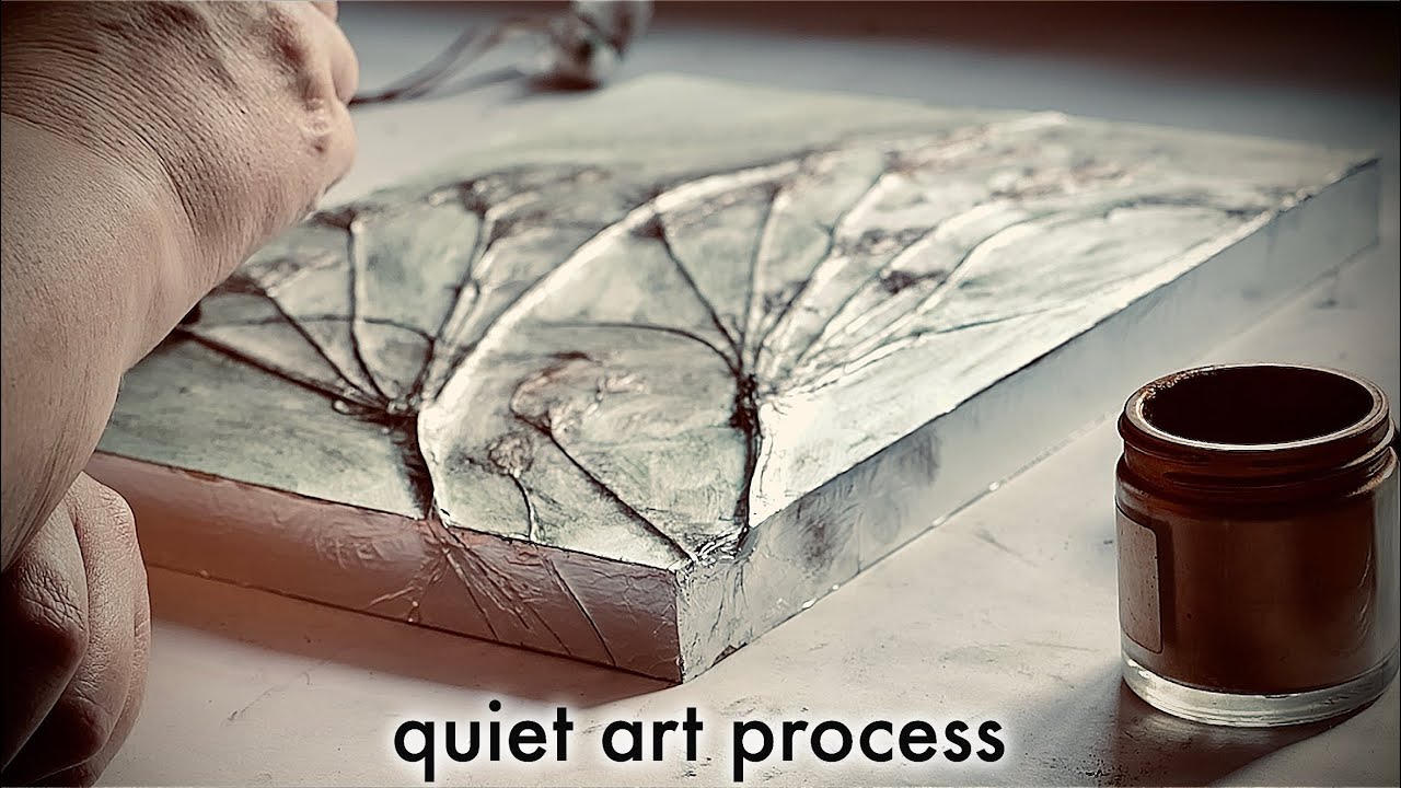 Creating Botanical Wall Art on Panels - Calm Art Process #relaxing #asmrart
