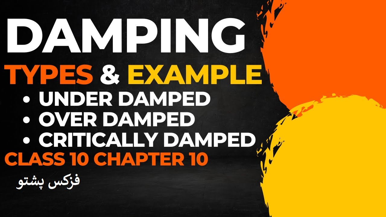Class 10 - Physics  - Chapter 10 - Damping & Types - Under Damped - Over Damped - Critically Damped