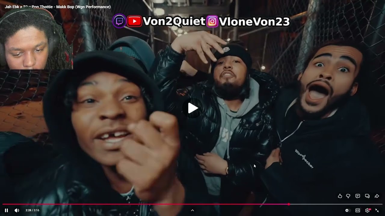 Von2Quiet Reacts to Jah Ebk x 23 x Pop Thottie - Makk Bop (Wgn Performance)