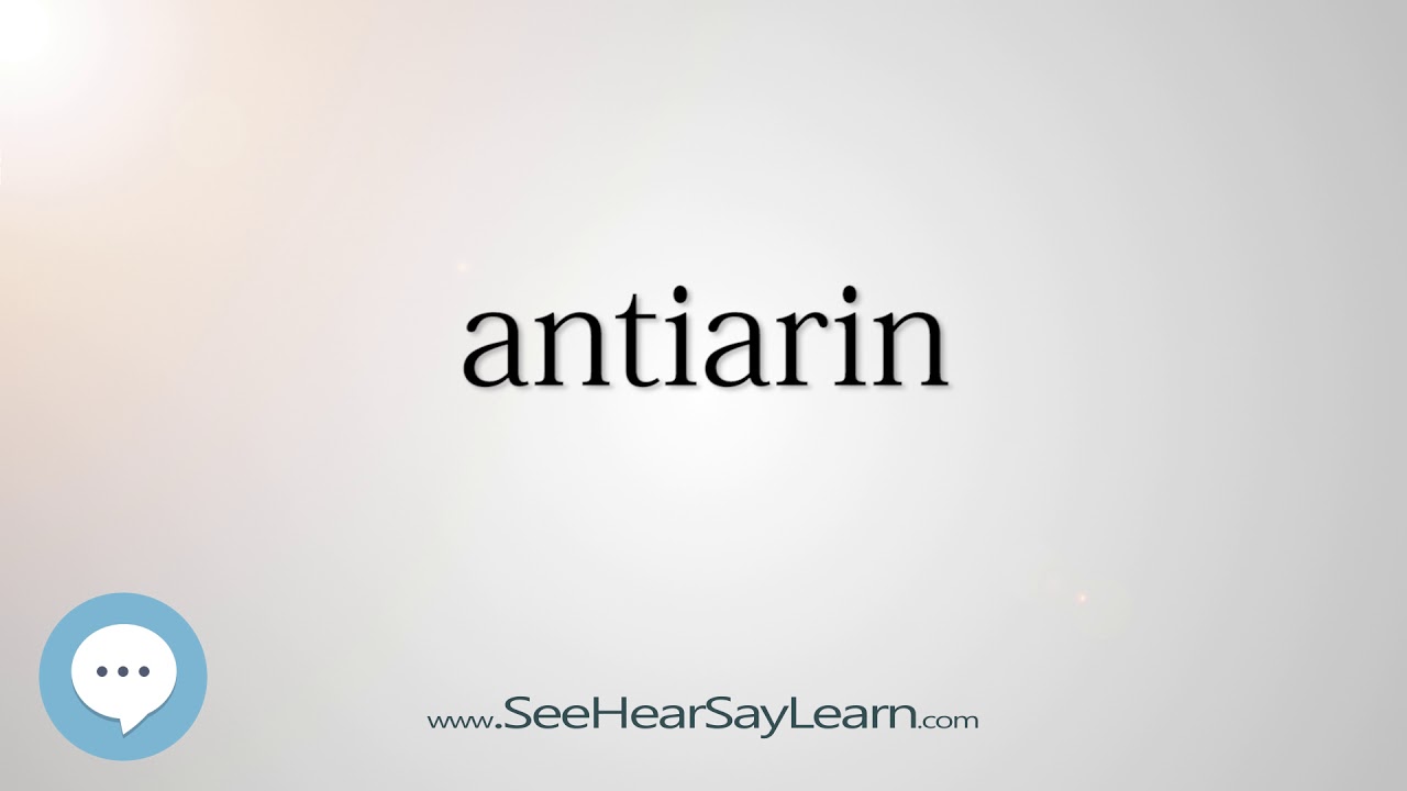 antiarin (Every English Word Pronounced) 📕🔊🗣️😎✅