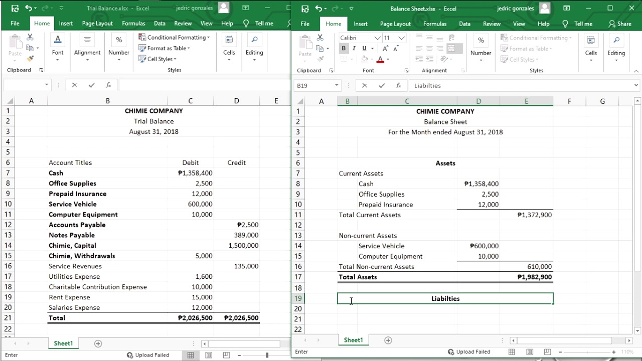 Balance Sheet (Filipino)