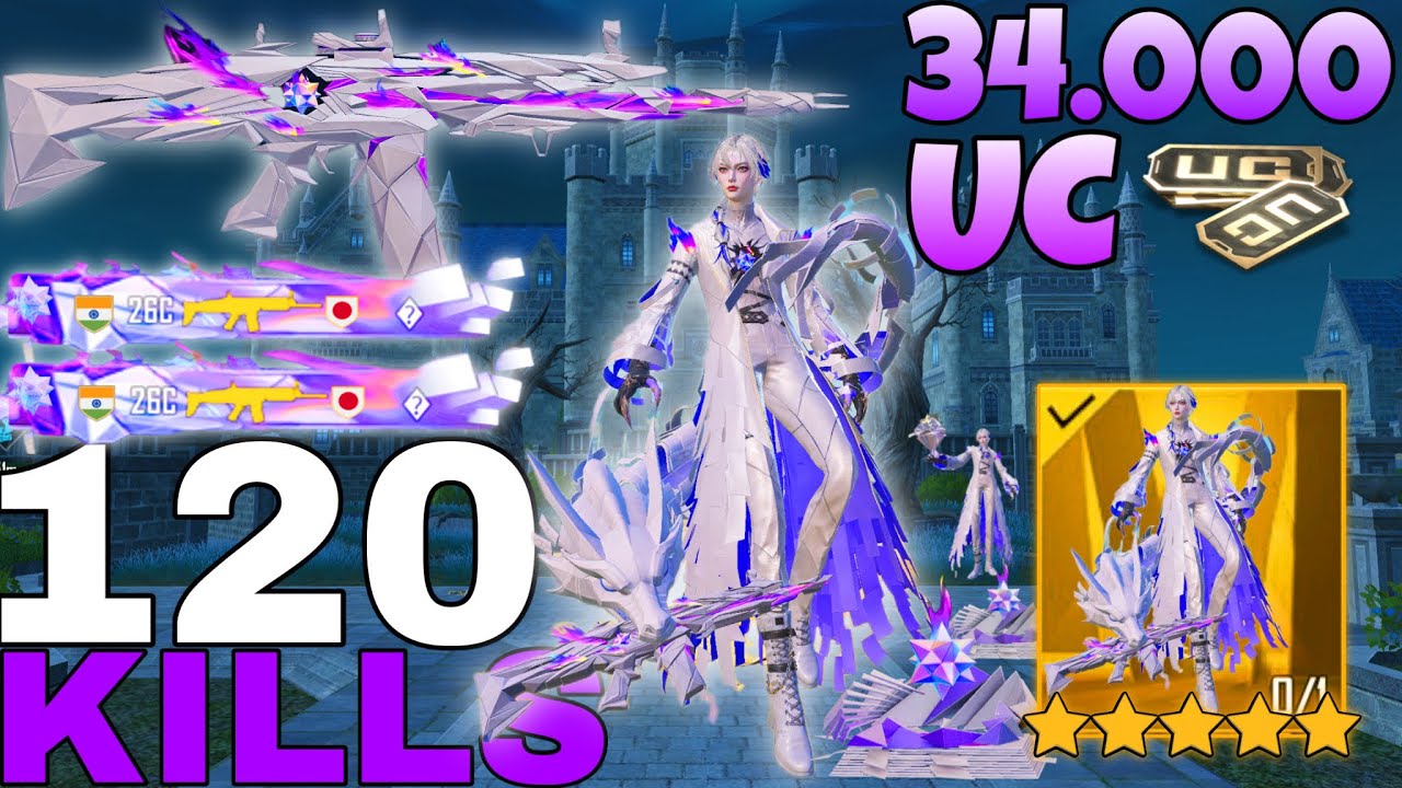 34.000UC😱FOR NEW OUTFIT+SCAR-L max(LEVEL(7)🔥GAMEPLAY PUBG WITH THE OUTFIT SET