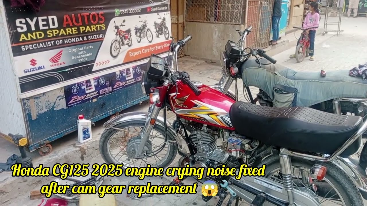 Honda CG125 2025 Engine Noise Fixed 😱 Cam Gear Replacement Made It Silent 🔧