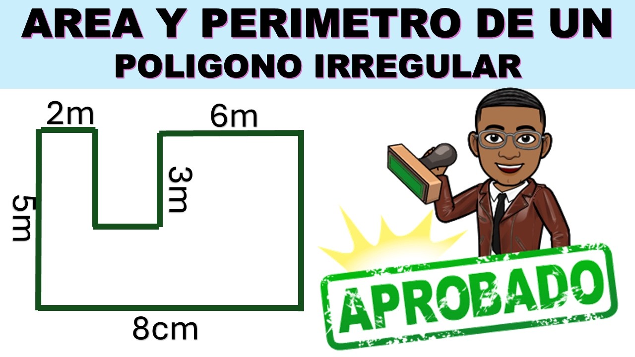 Hallar el área y perímetro de un polígono o figura plana irregular