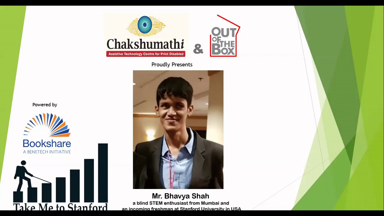 Bhavya Shah The Blind Mathematician at Chakshumathi