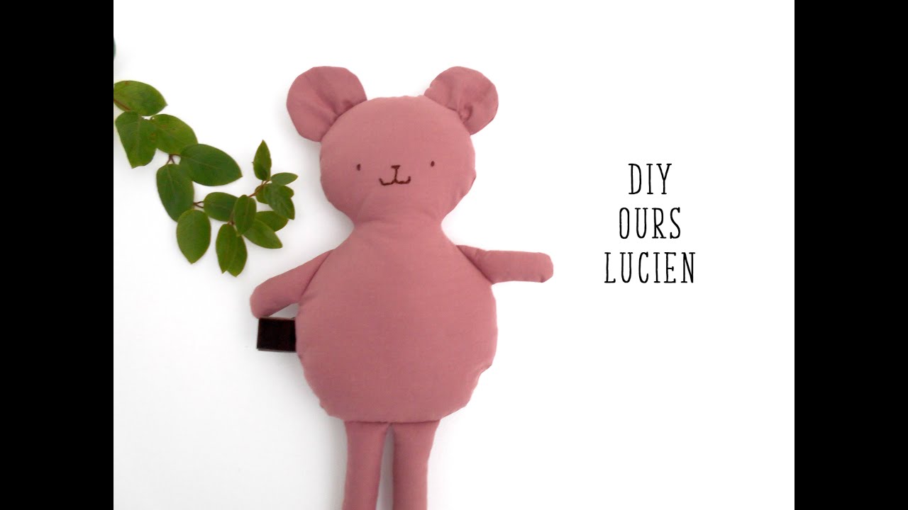 Coudre un doudou ours Lucien, tuto nounours