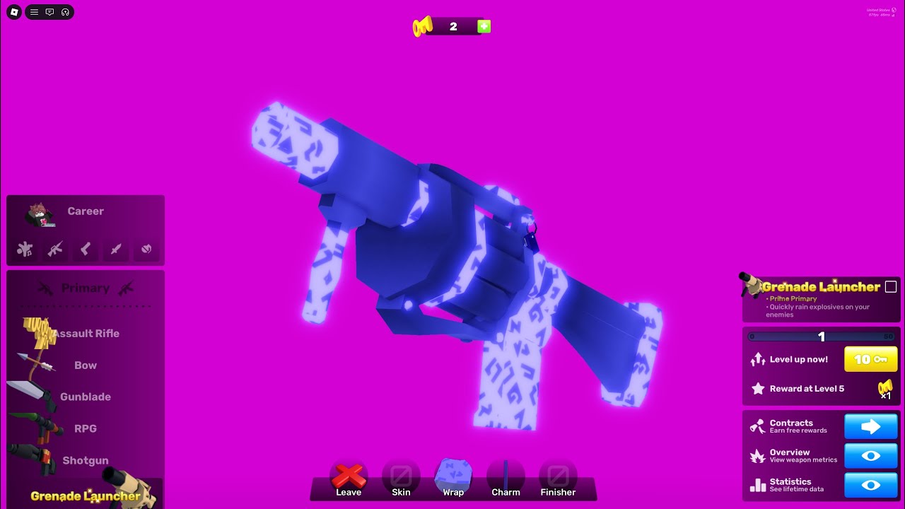 Just got grenade launcher