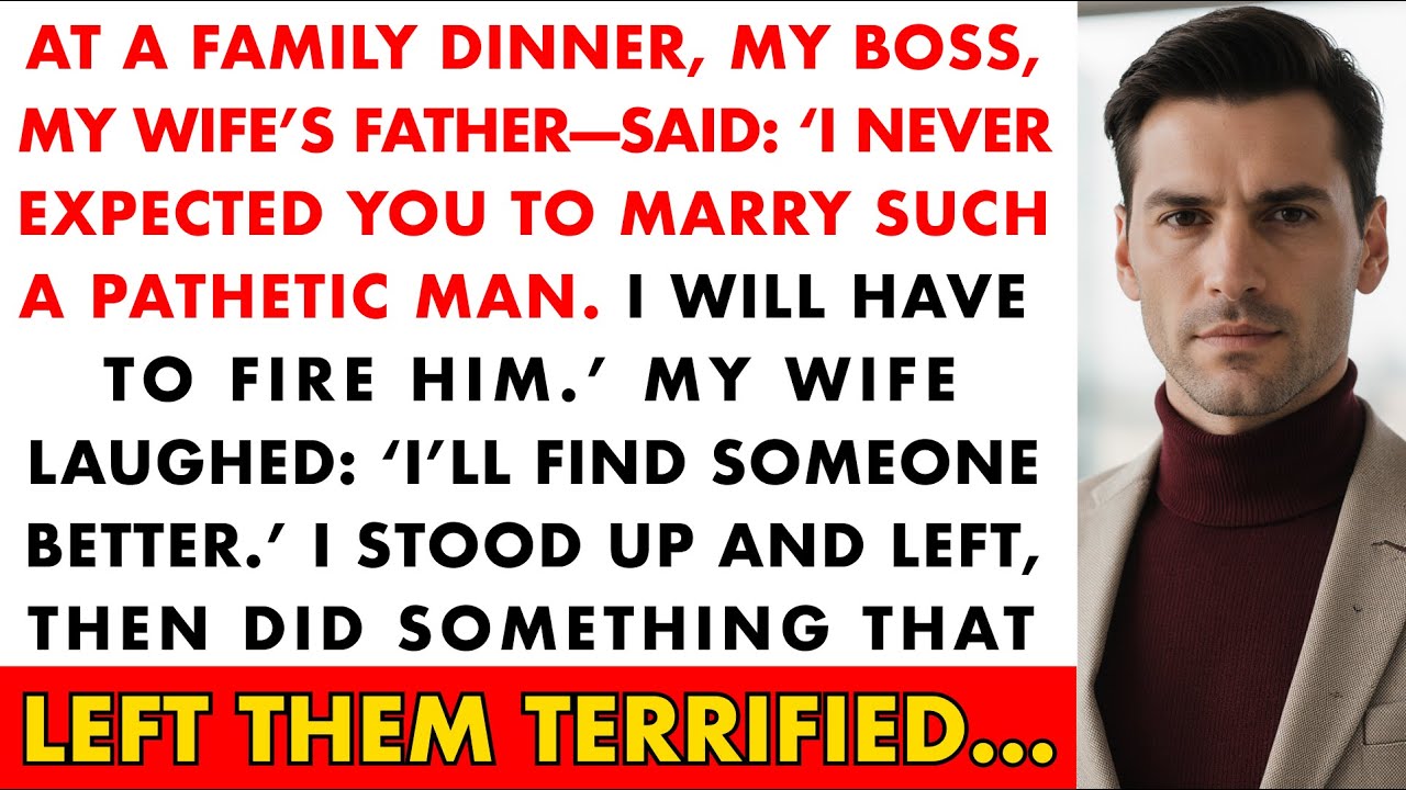 At A Family Dinner, My Boss—My Wife’s Father—Said: ‘I Never Expected You To Marry Such…