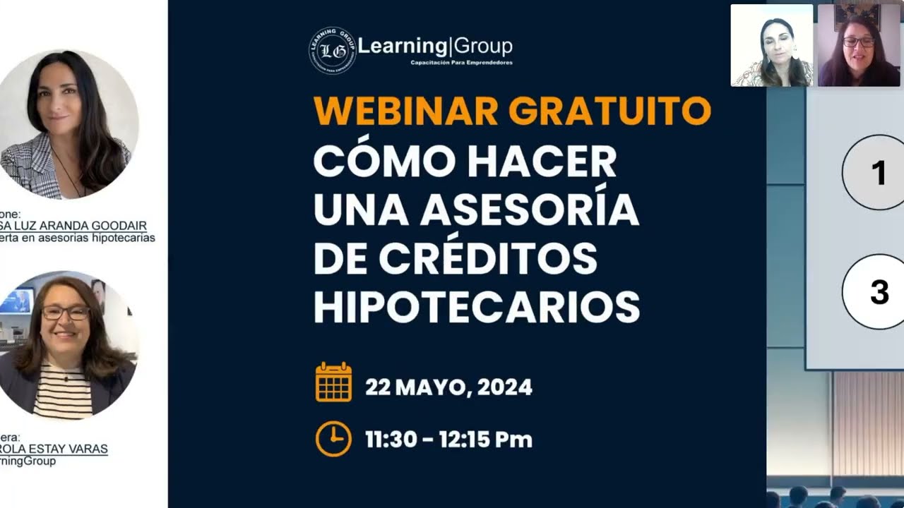 webinar cómo hacer una asesoría de créditos hipotecarios