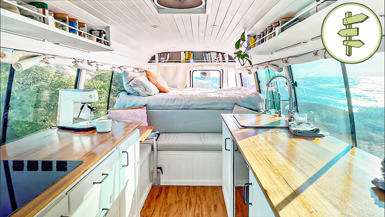 Mini Bus Converted into Amazing Off-Grid Tiny House - Full Tour