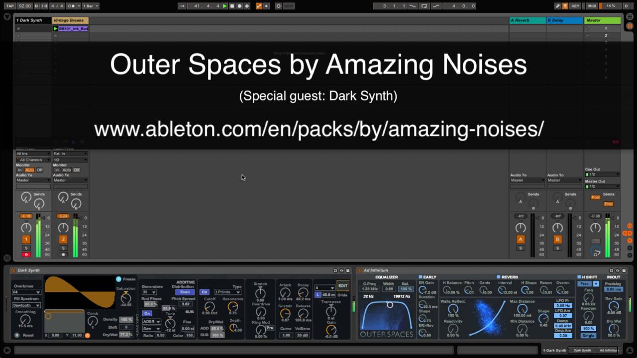 Outer Spaces by Amazing Noises - Max for Live device