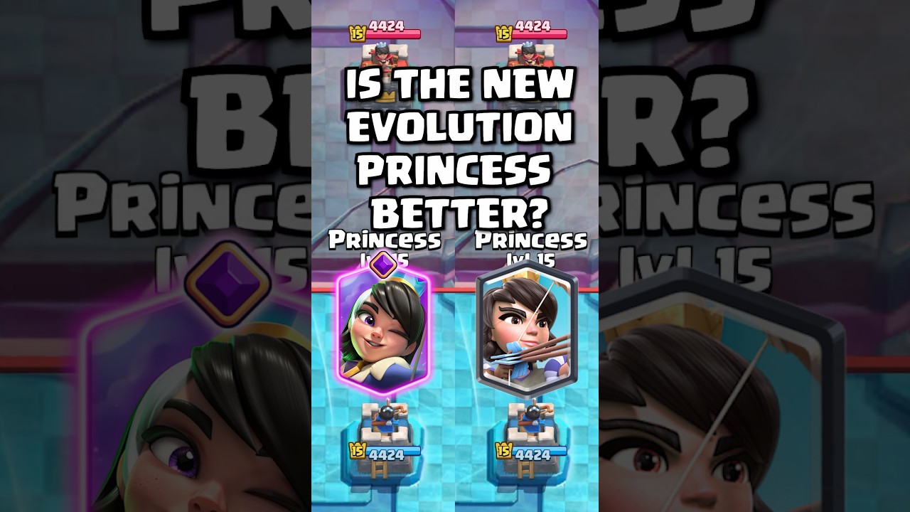Принцесса-эволюция лучше? 🥶 #clashroyale #shorts