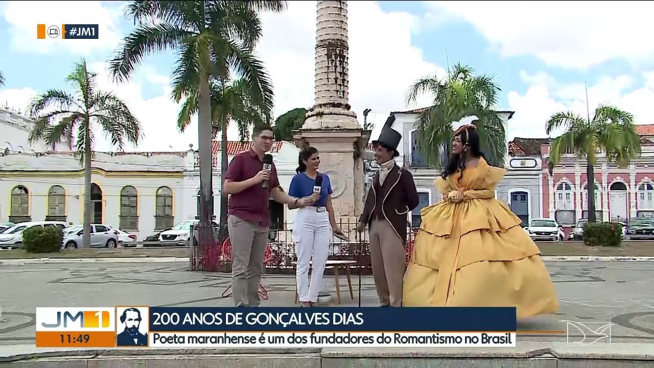 JMTV 1ª edição - Bicentenário de Gonçalves Dias (10/08/2023) - TV Mirante (São Luís, MA)