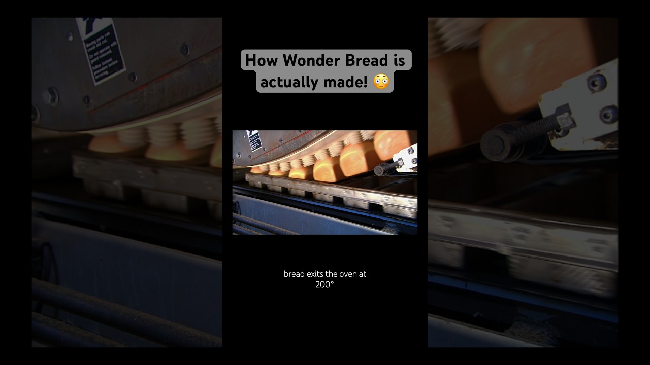 Как на самом деле делают хлеб Wonder Bread! 😳 #белыйхлеб #пшеничныйхлеб #рецептхлеба