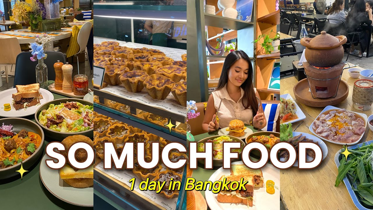 What I Eat in a Day in Bangkok 🇹🇭 | Cafes, Thai Food, Desserts & Local Spots🍵🍪