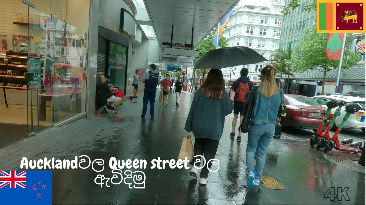 SRI LANKAN WALKING TOUR IN AUCKLAND CBD | QUEEN STREET | SINHALA VLOG 4K | I WALK FOR YOU