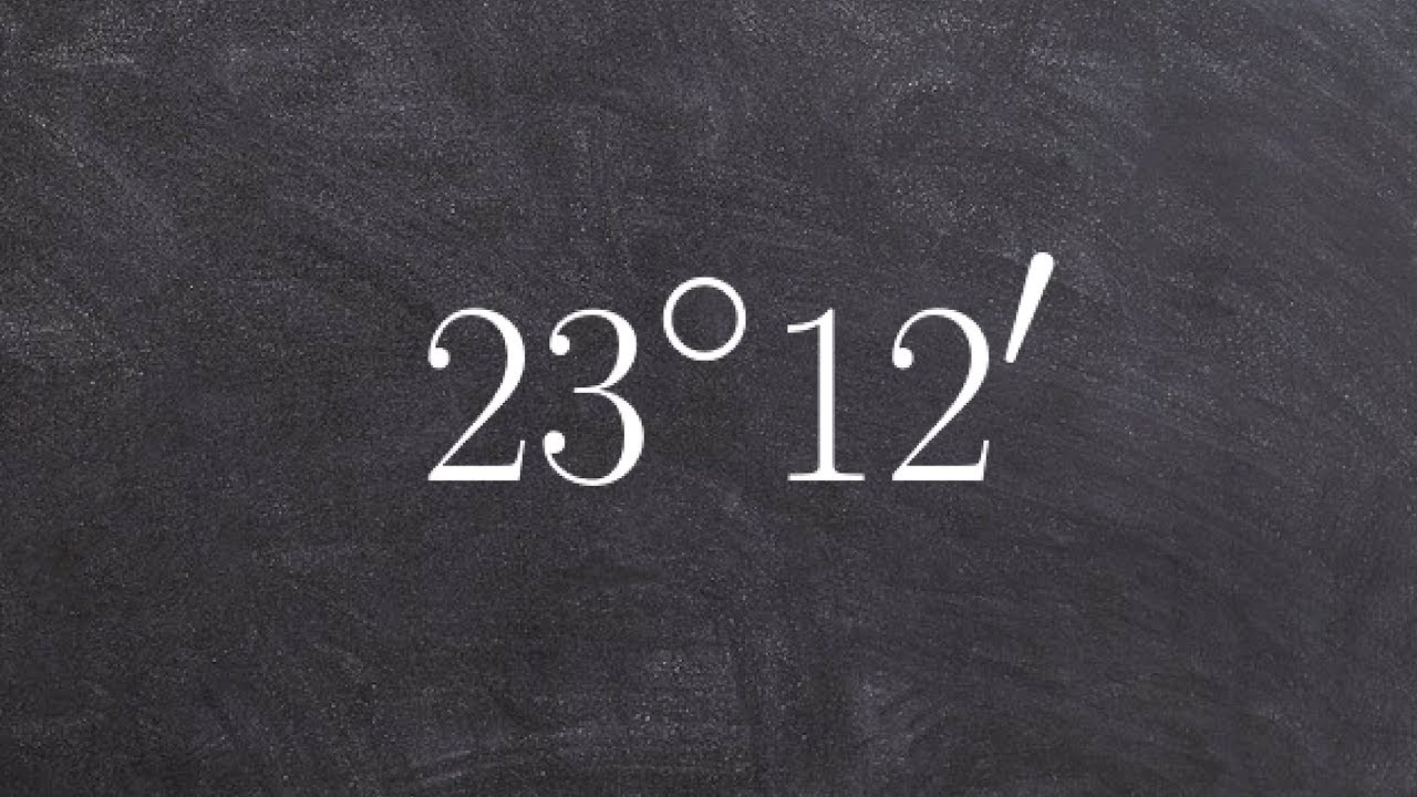 Converting an angle in DMS form to decimal form