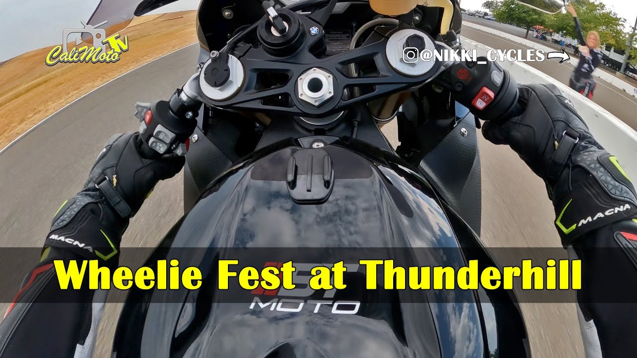 Wheelie Fest on the 2016 BMW S1000RR at Thunderhill Raceway