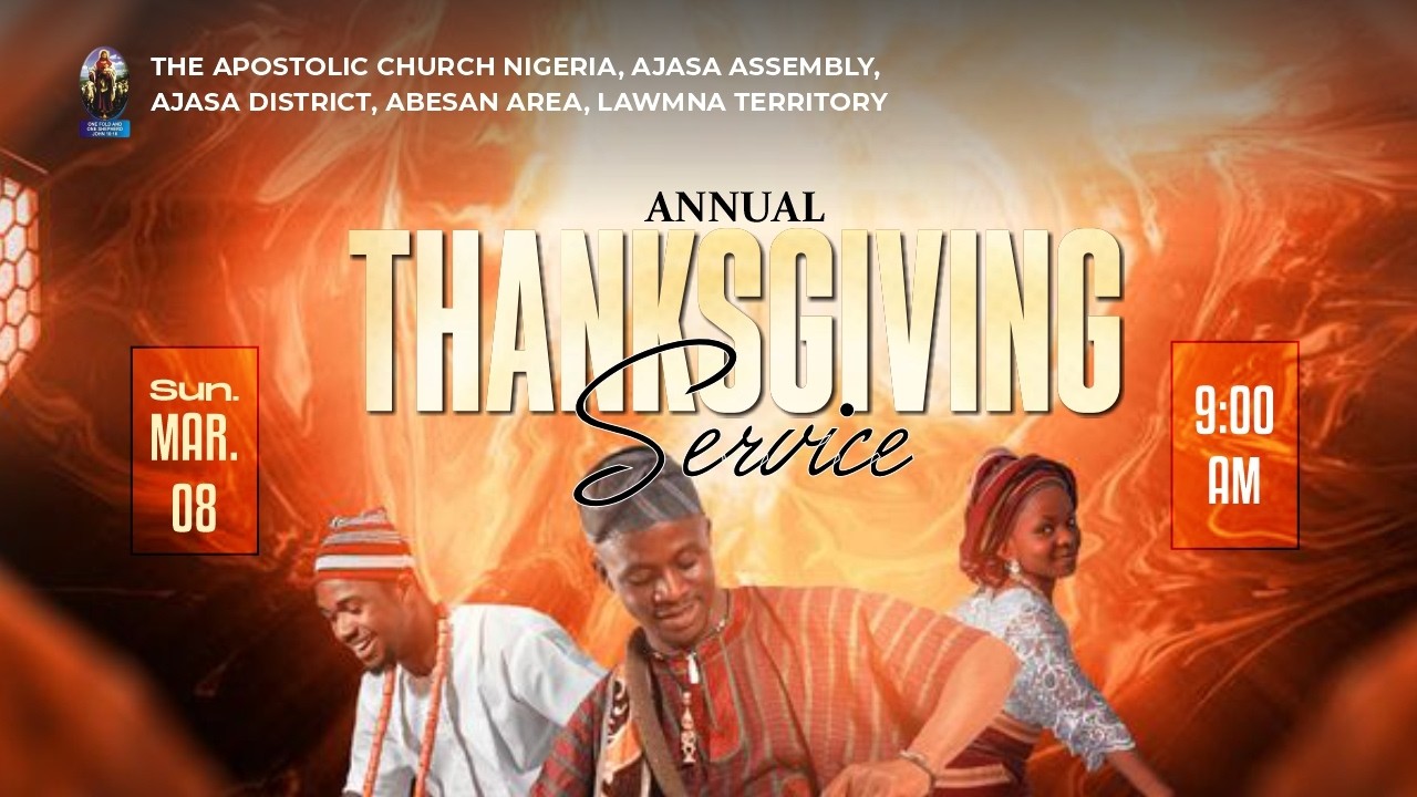 TACN AJASA ANNUAL THANKSGIVING SERVICE | MARCH 08, 2026