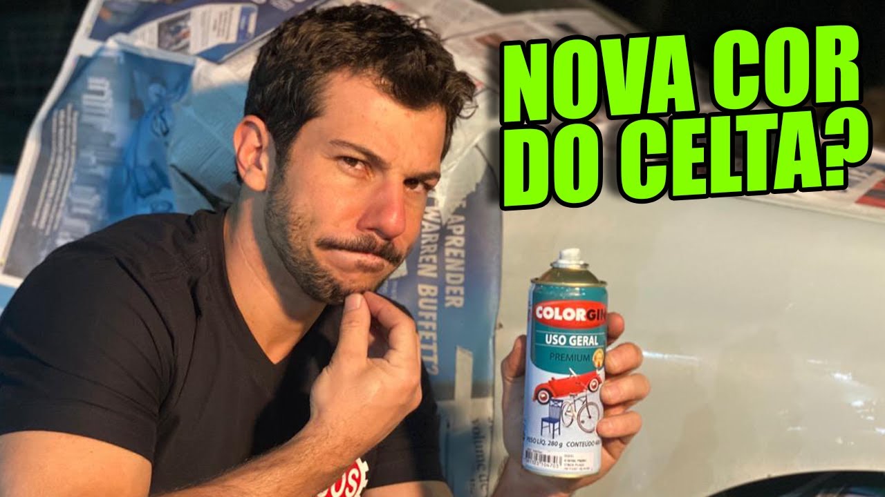 VAMOS PINTAR O CELTA NO SPRAY!! 😱 QUAL COR DEVEMOS PINTAR?? FIZEMOS UM TESTE!!