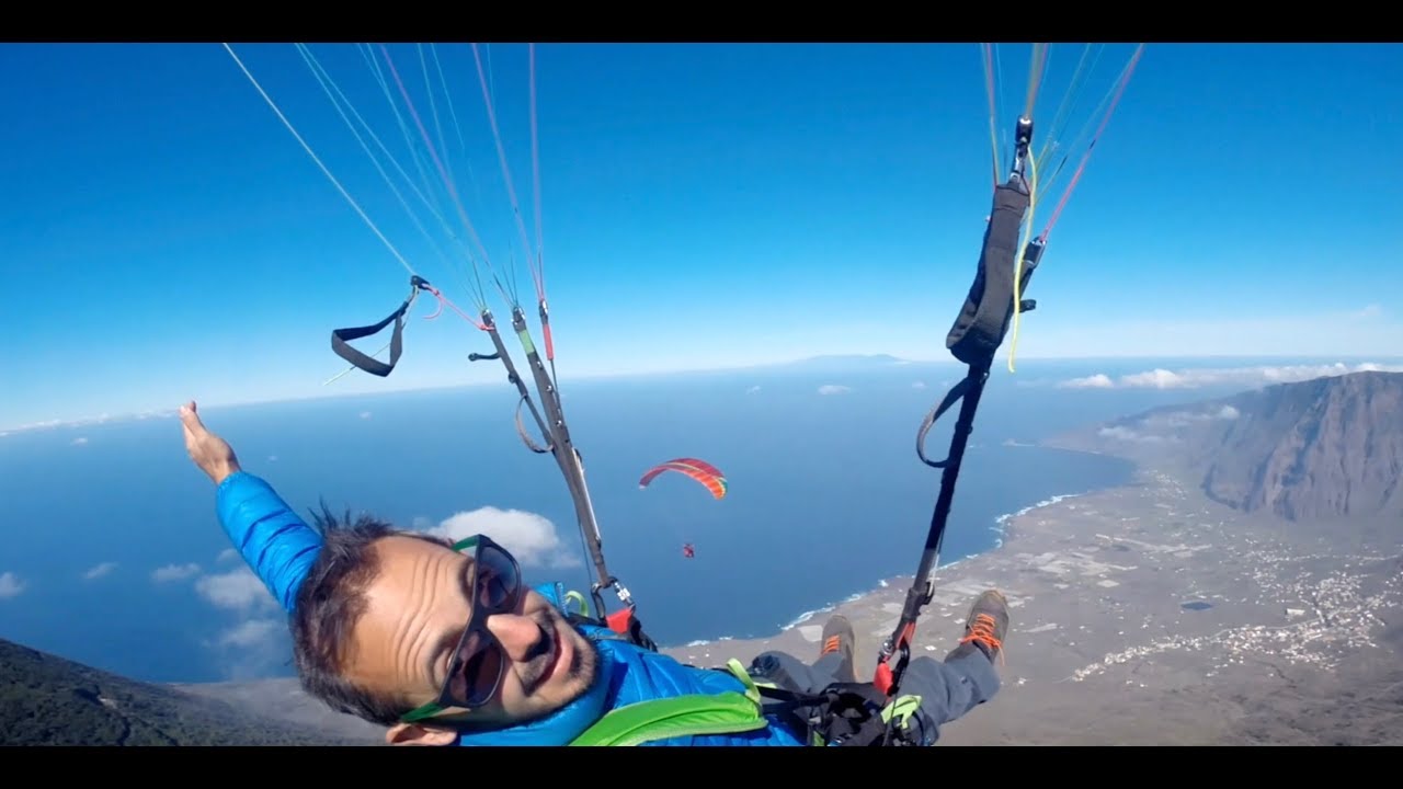 Sortie (fuite). Parapente El Hierro