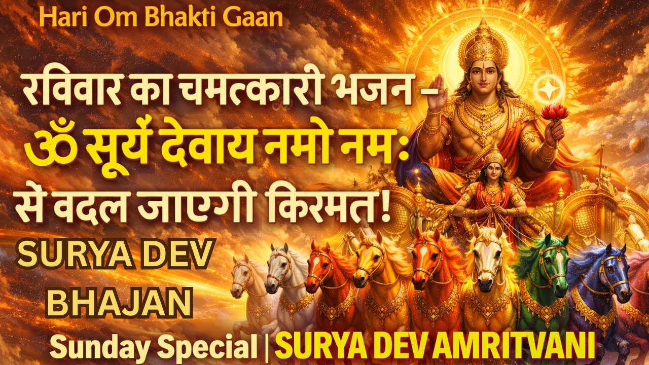 रविवार का चमत्कारी भजन – ॐ सूर्य देवाय नमो नमः | Surya Dev Amritvani | Sunday Special Bhajan#bhakti