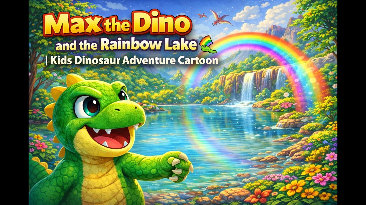 Max the Dino and the Rainbow Lake 🌈🦖 | Kids Dinosaur Adventure Cartoon