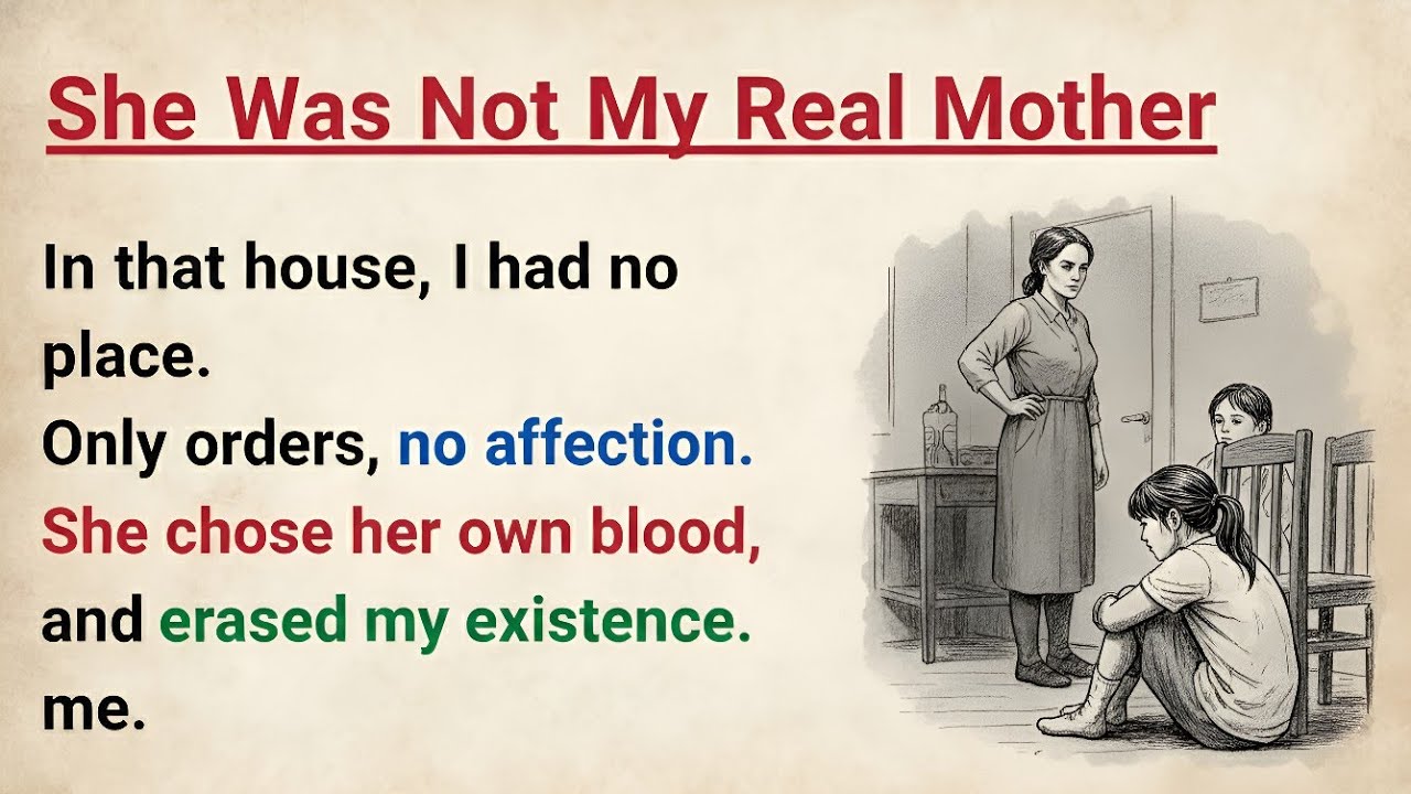  Learn English Through Story | 😢She Was Not My Real Mother| English Audio Story|