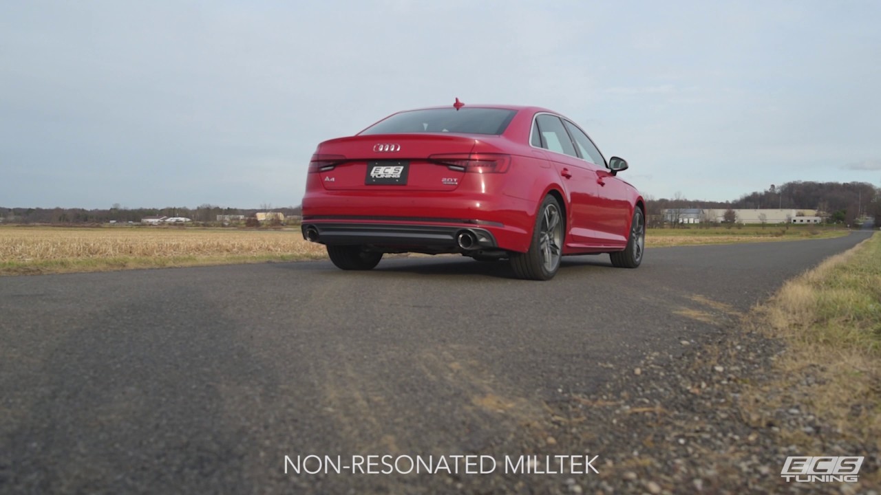 Audi B9 A4 Milltek Exhaust | Stock vs. Resonated vs. Non-Resonated