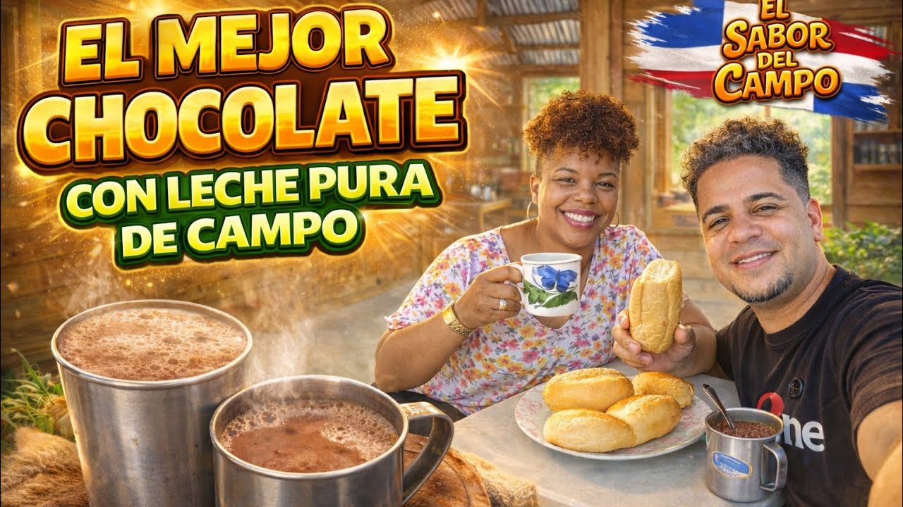 “Del Campo a tu Taza: Leche de Vaca con Chocolate y Pan Fresco”