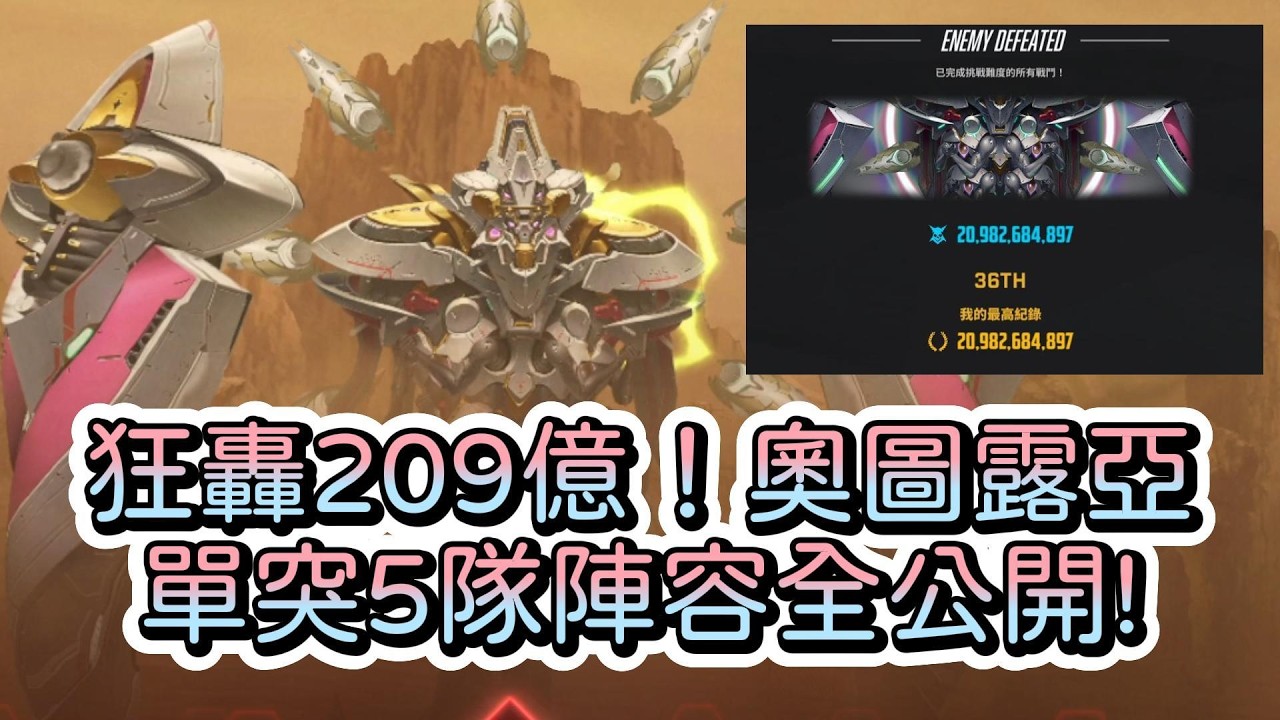 【勝利女神：妮姬】狂轟209億！奧圖露亞單突5隊陣容全公開!【NIKKE】