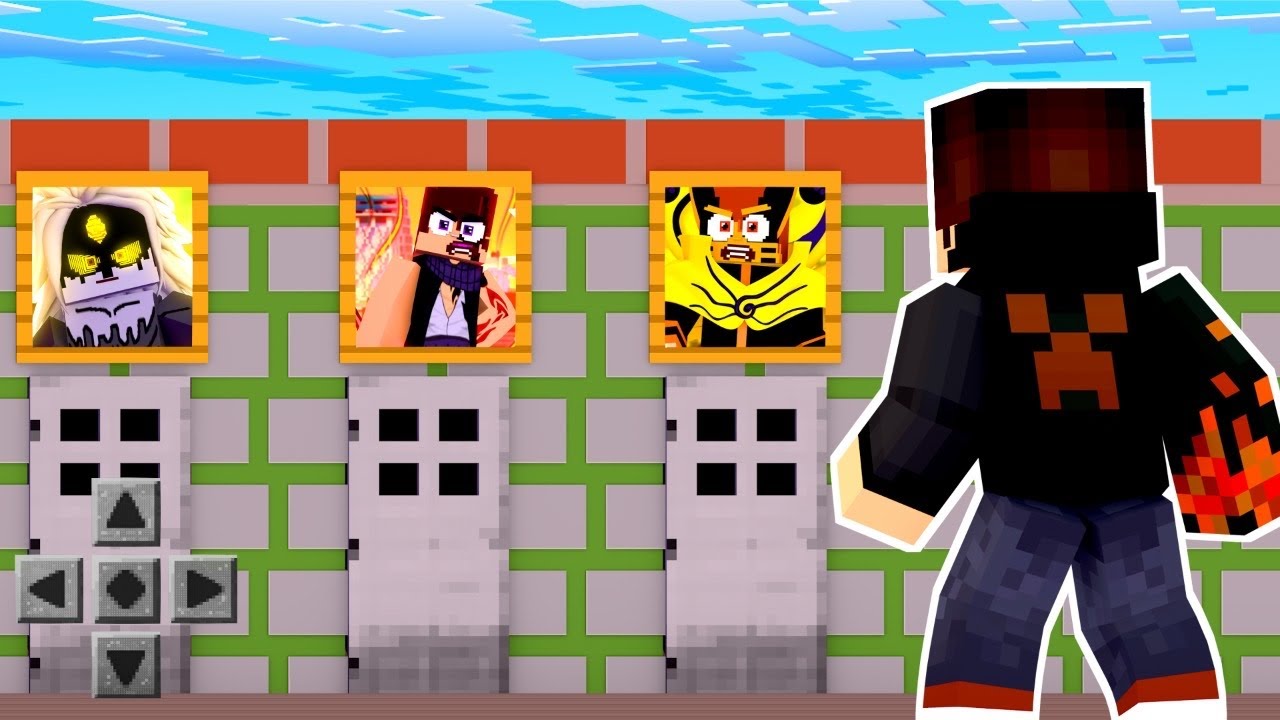 NÃO ESCOLHA A PORTA ERRADA 𝗖𝗢𝗠 NOVO NARUTO do MINECRAFT POCKET EDITION ‹ Ine ›
