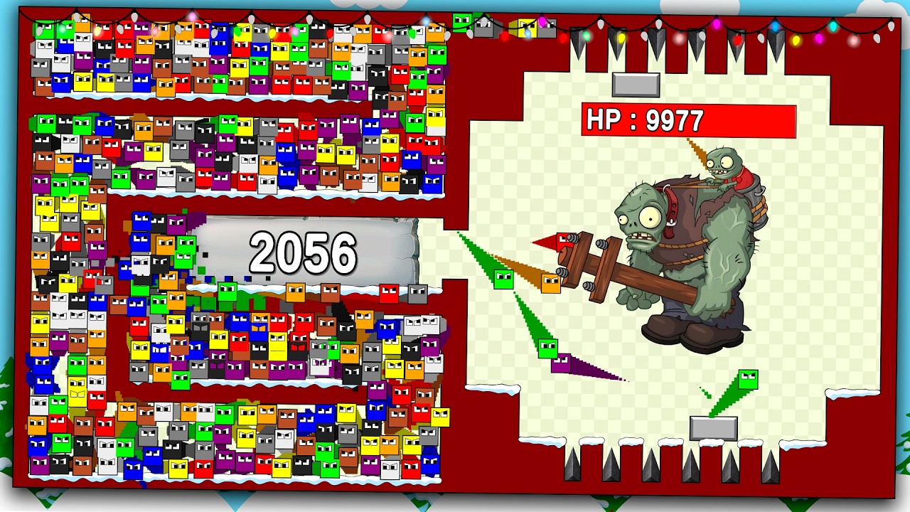500 Square VS Zombie Boss 9,999 HP | Don't Come Too Close