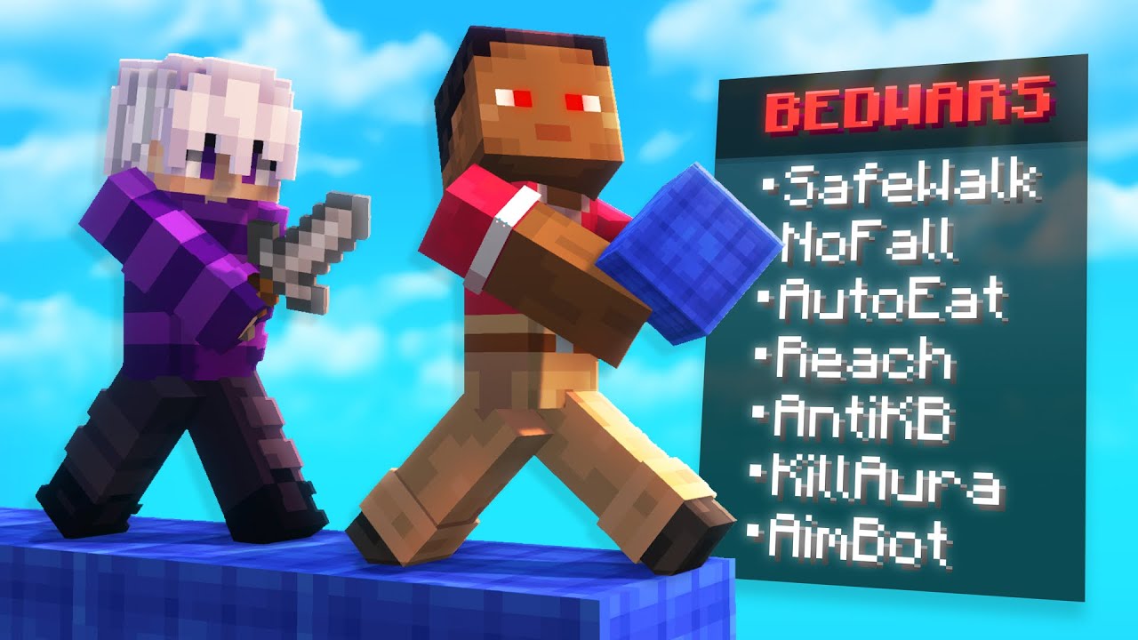 Fighting A Bedwars Hacker + Sweats