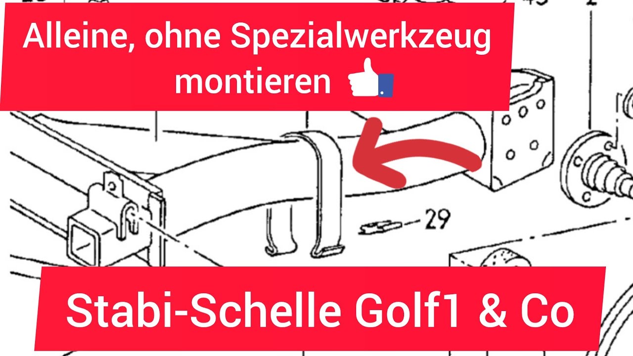 Golf 1 & Co Stabi Lager Hinterachse entspannt innerhalb einer Stunde tauschen - ohne Helfer
