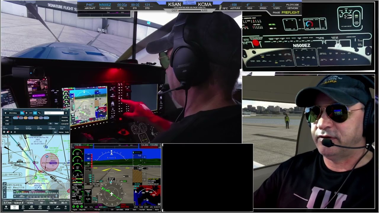 MSFS M500 - PilotEdge - San Diego to Camarillo (Mid day Tech Route)