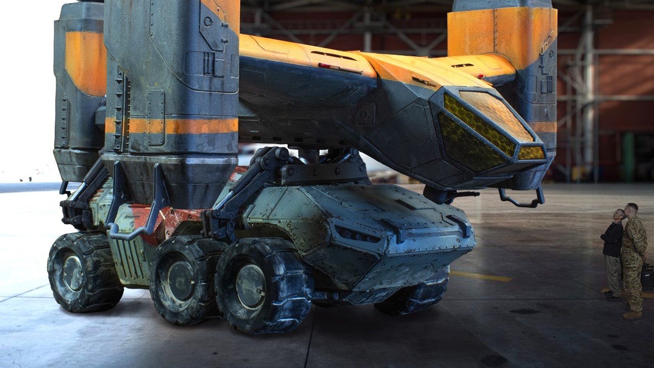Ready for deployment - Futuristic Lifter, ready to do its part!