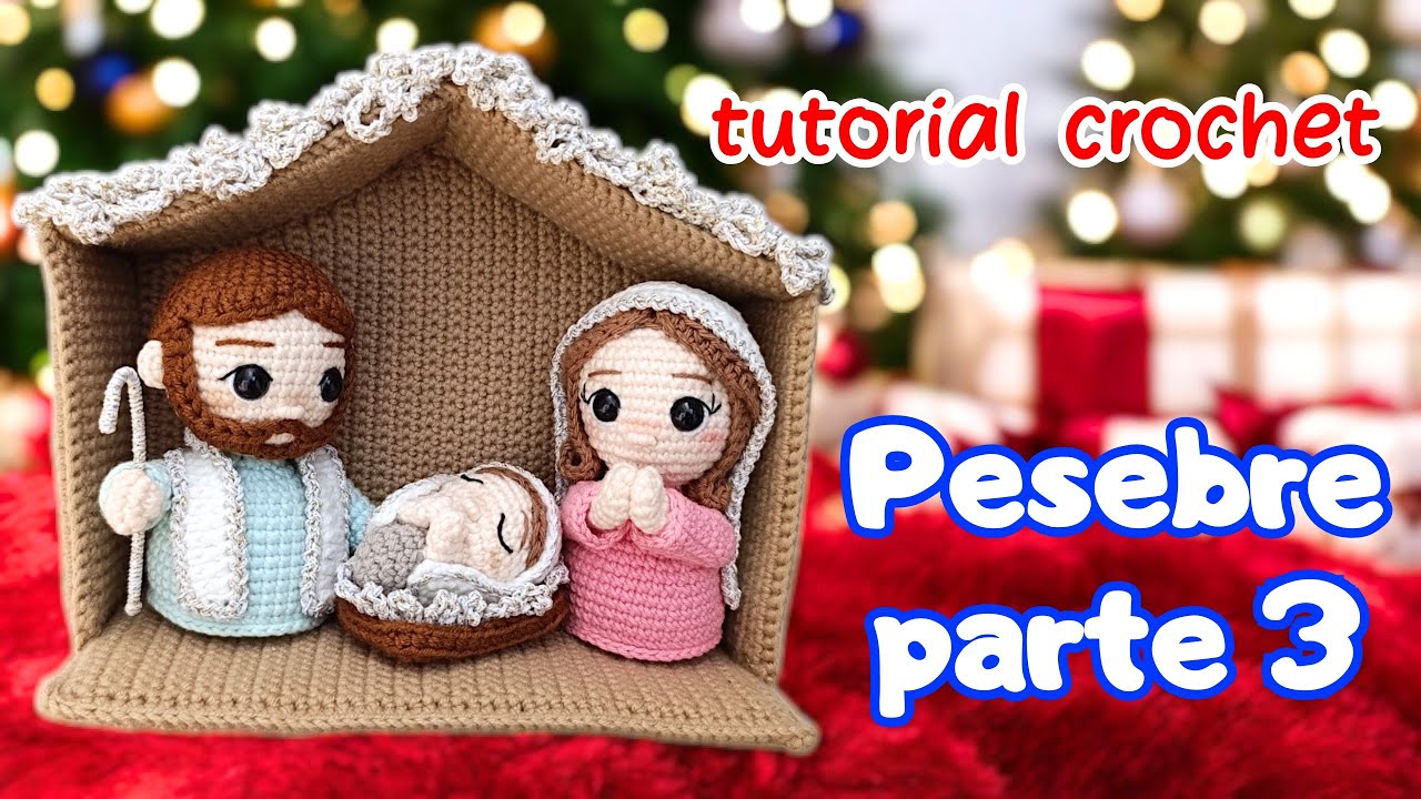 Pesebre nacimiento navidad crochet ( niño Jesús) 