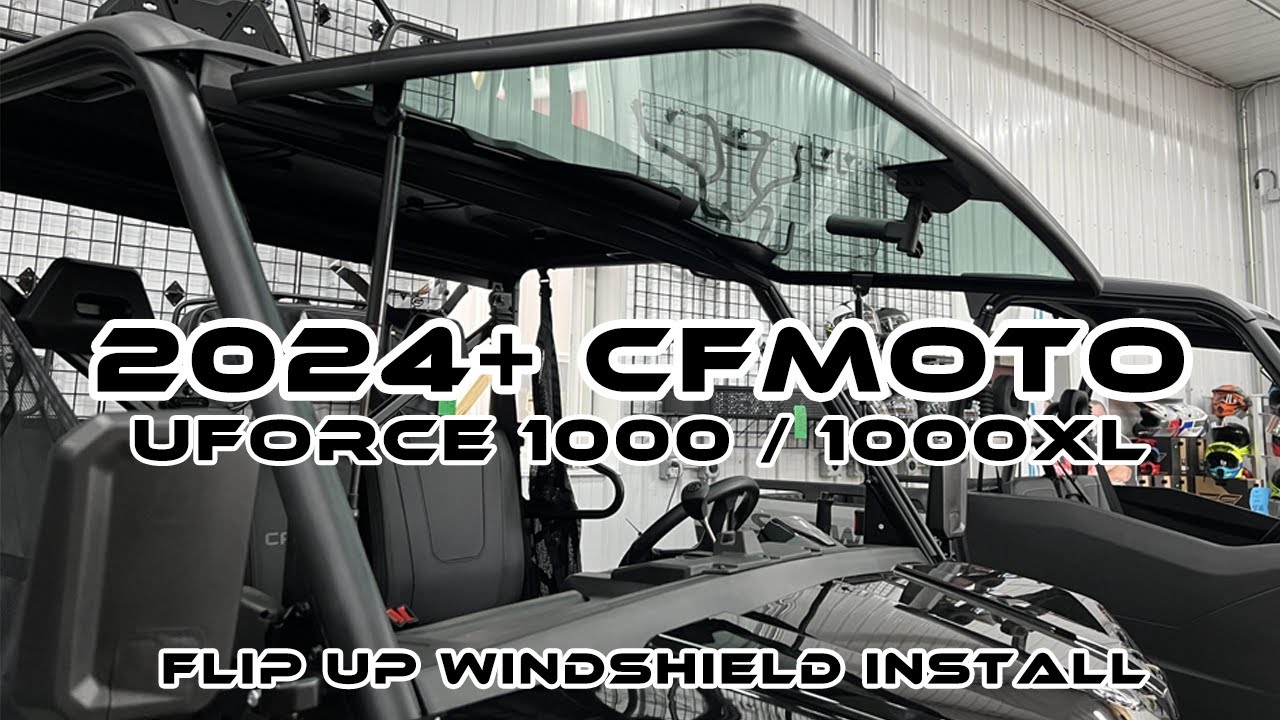 CFMoto UForce 1000 OEM Glass Flip Up Windshield Installation - Fits 2024 & Newer