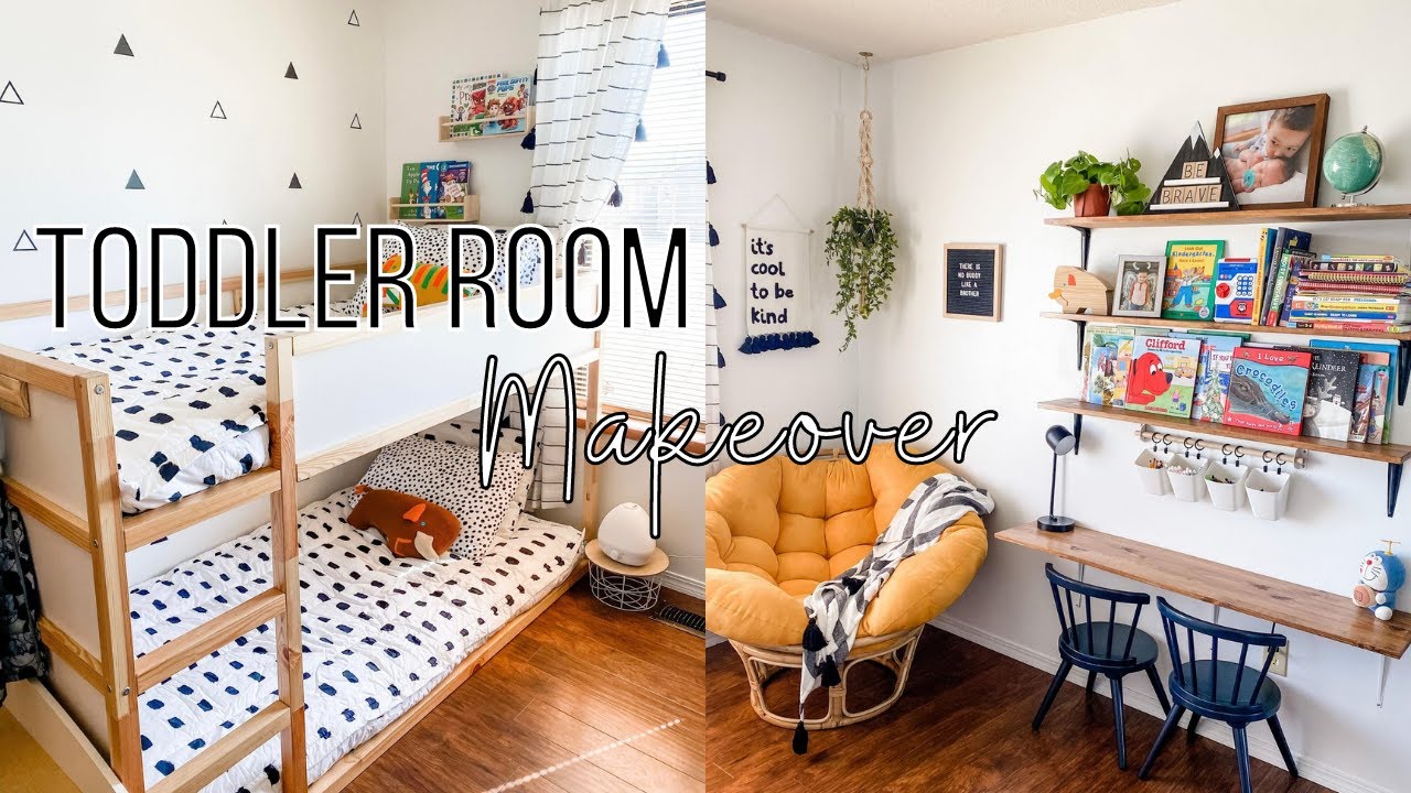 Toddler Room Makeover 2022 | Kids room makeover | Small Room Decor Ideas | Shared Small Boys Room