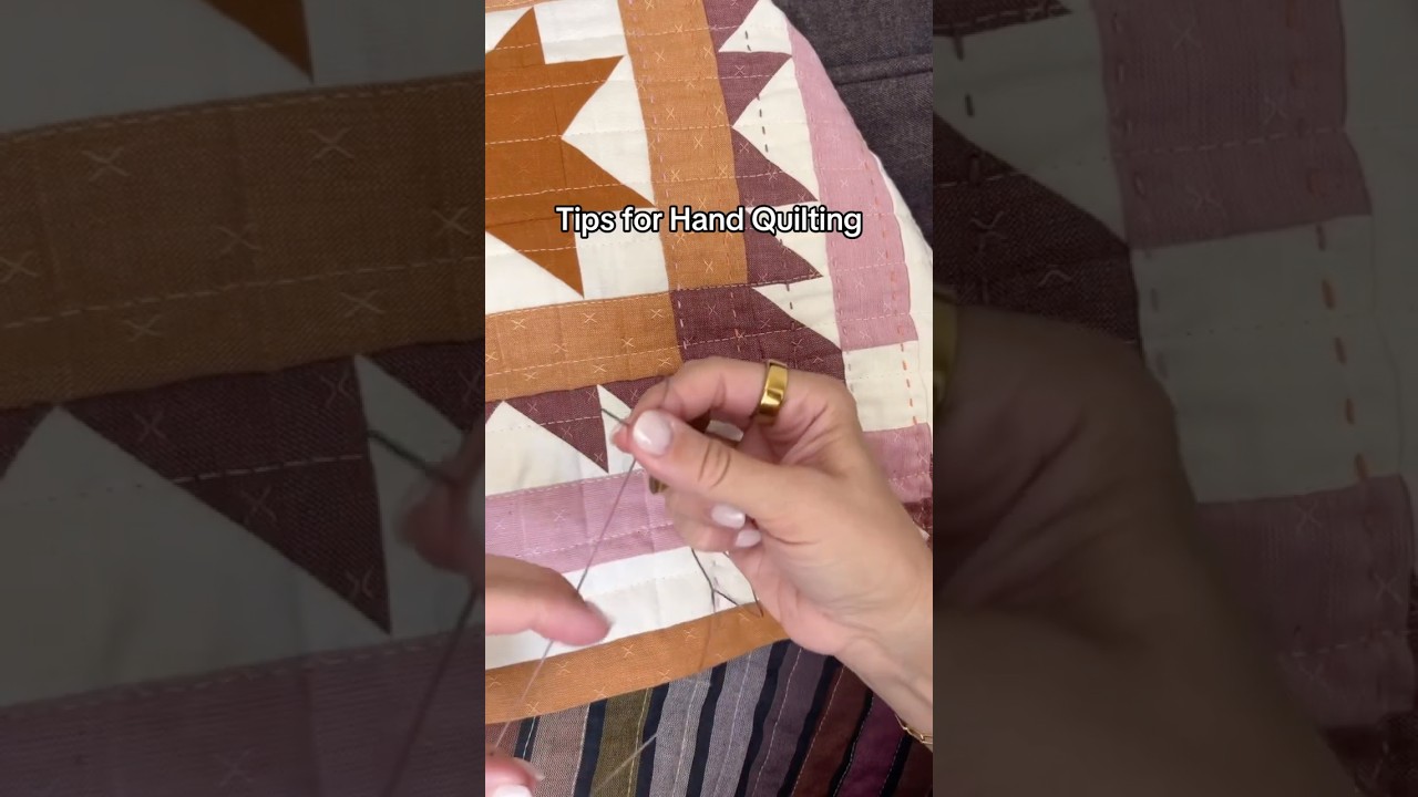 Hand Quilting That Pops - Try This Aurifil Cotton Floss Thread Trick 🪡 #handquilting #quilting