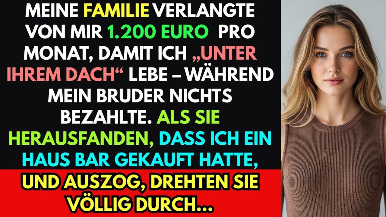 Sie verlangten Miete von mir, während mein Bruder umsonst wohnte – dann kaufte ich ein Haus in bar.