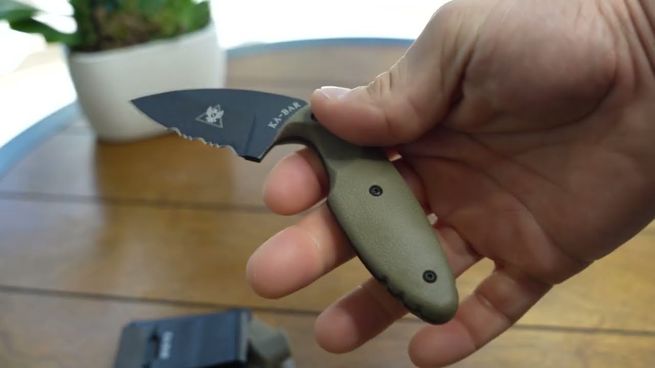 KA-BAR TDI coyote brown half serrated.